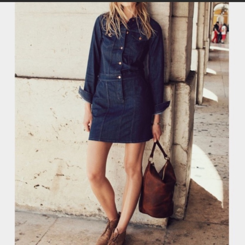Madewell jean jacket dress